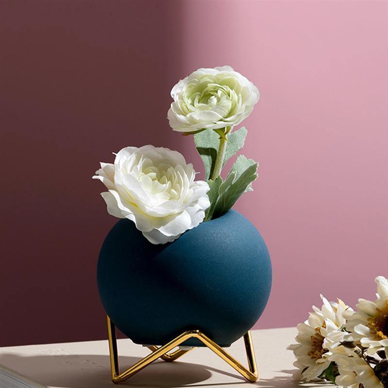Vibrant Hues Ceramic Planter Pots with Stand
