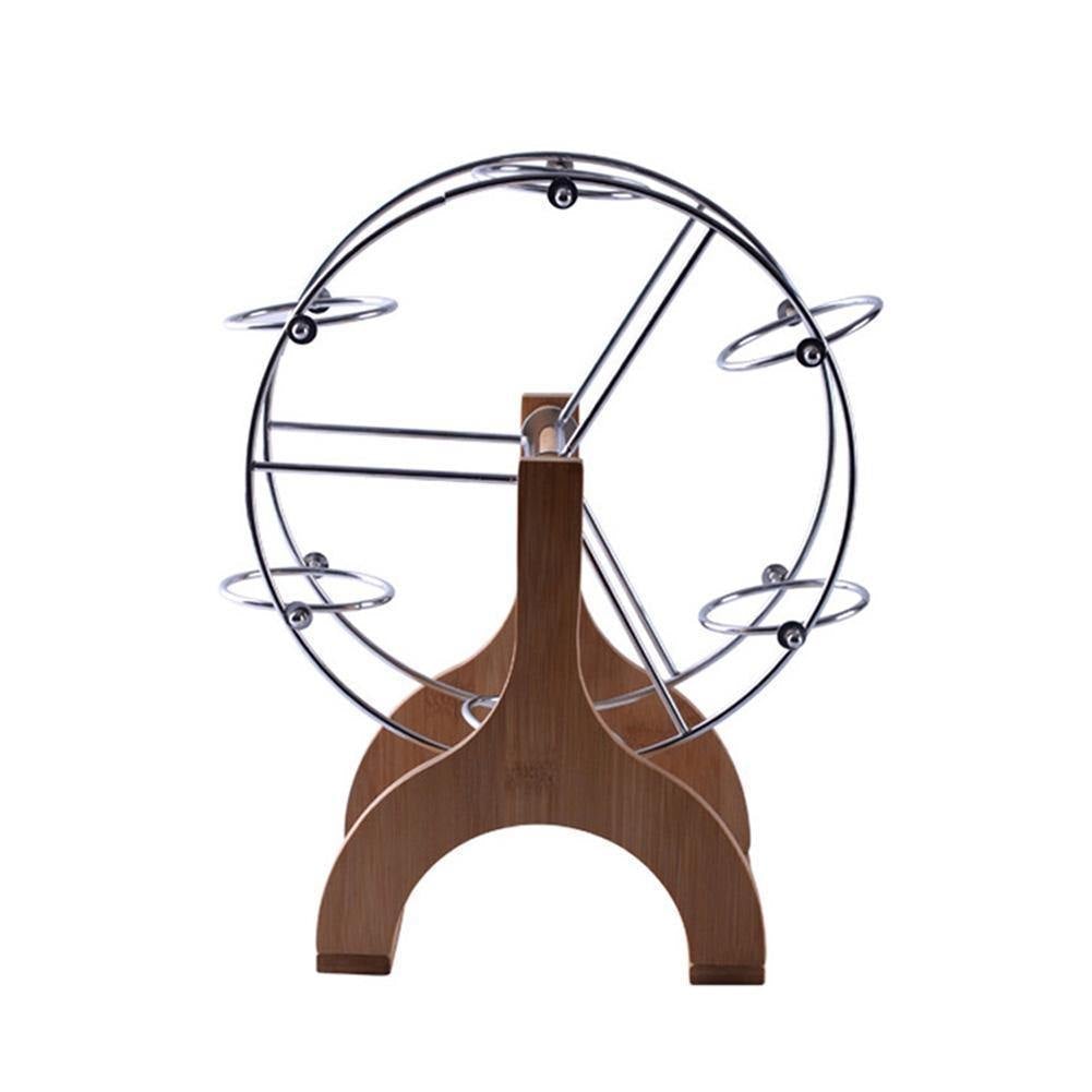 Wooden Carousel with Ceramic Succulent Planters